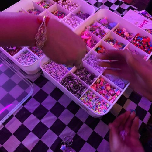 Childern Making Keychian