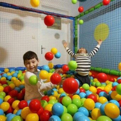 Childern Play with balls two