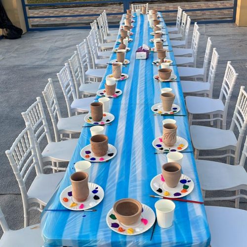 Clay port painting mug